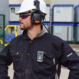 Worker wearing ION science ARA single Gas Detector for Work place safety