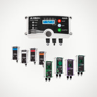 components of a AX60 modular fixed gas detections system showing the different sensor heads, alarms and controls.