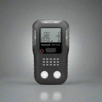 BW Clip4 gas monitor displaying readings for Hydrogen Sulfide, Carbon Monoxide, Oxygen, and Combustible Gases