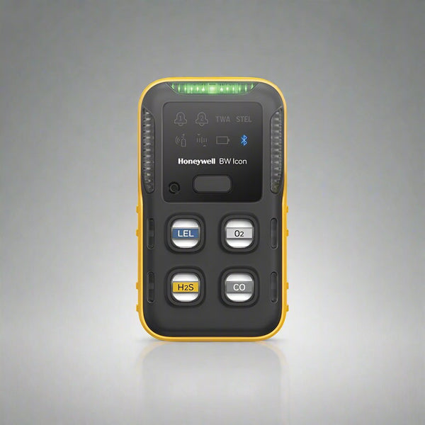 Front View of Honeywell BW Icon multi gas detectro with easy to read simple icon display, for universal use.