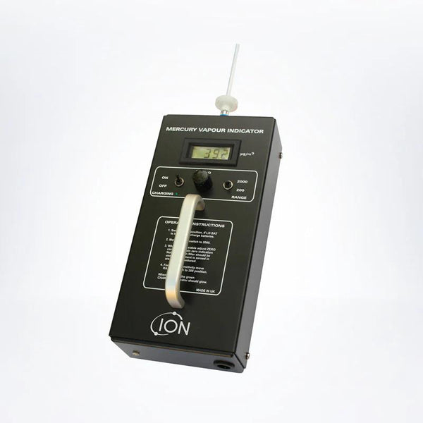 Ion Science MVI Mercury Vapour Detector – Advanced handheld device for detecting mercury vapour in real time, featuring a compact design and high sensitivity for accurate environmental monitoring.